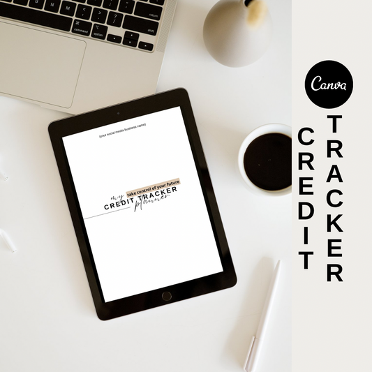 PLR Canva 'Credit Tracker Planner' To Use & Resell